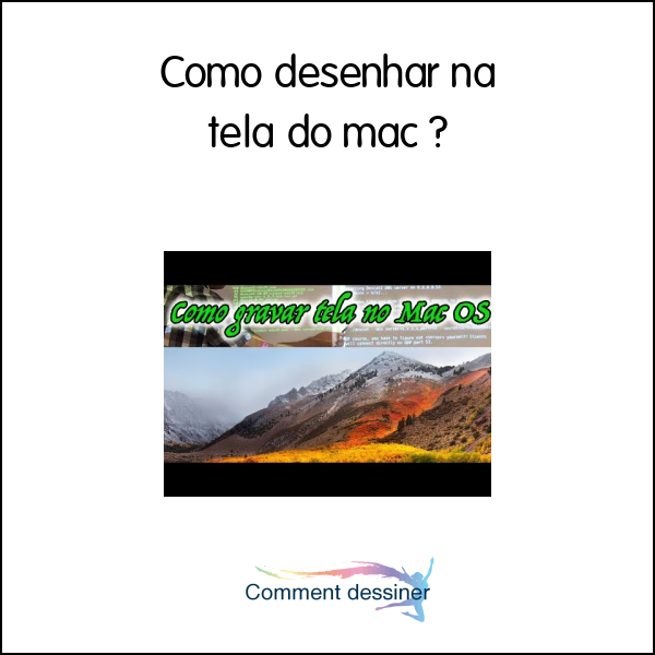 Como desenhar na tela do mac